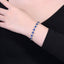 14K GOLD 3.89 CTW NATURAL SAPPHIRE & DIAMOND BRACELET