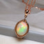 14K GOLD 3.5 CT NATURAL OPAL & DIAMOND PENDANT( WITHOUT CHAIN )