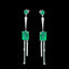 14K GOLD 3.86 CTW NATURAL EMERALD & DIAMOND EARRINGS