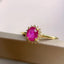 14K GOLD 0.73 CT NATURAL RUBY & DIAMOND RING