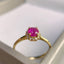 14K GOLD 0.73 CT NATURAL RUBY & DIAMOND RING