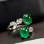 14K GOLD 4.2 CT NATURAL EMERALD & DIAMOND RING