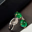 14K GOLD 4.2 CT NATURAL EMERALD & DIAMOND RING