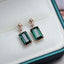 14K GOLD 4.6 CT NATURAL TOURMALINE & DIAMOND EARRINGS