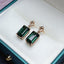 14K GOLD 4.6 CT NATURAL TOURMALINE & DIAMOND EARRINGS