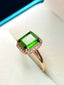 14K GOLD 2.56 CT NATURAL TOURMALINE & MOISSANITE RING