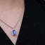 14K GOLD 1.93 CTW NATURAL SAPPHIRE & DIAMOND PENDANT( WITHOUT CHAIN )