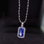14K GOLD 1.93 CTW NATURAL SAPPHIRE & DIAMOND PENDANT( WITHOUT CHAIN )