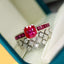 14K GOLD 1.80 CTW NATURAL RUBY & RUBY RING