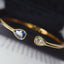 14K GOLD 1.2 CT NATURAL SAPPHIRE & SAPPHIRE BANGLE