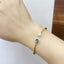 14K GOLD 1.2 CT NATURAL SAPPHIRE & SAPPHIRE BANGLE