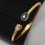 14K GOLD 1.2 CT NATURAL SAPPHIRE & SAPPHIRE BANGLE