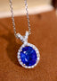14K GOLD 2.15 CTW NATURAL SAPPHIRE & DIAMOND PENDANT( WITHOUT CHAIN )