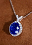 14K GOLD 2.15 CTW NATURAL SAPPHIRE & DIAMOND PENDANT( WITHOUT CHAIN )