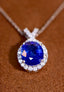 14K GOLD 2.15 CTW NATURAL SAPPHIRE & DIAMOND PENDANT( WITHOUT CHAIN )