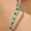14K GOLD 3.65 CTW NATURAL EMERALD & DIAMOND BRACELET