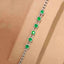14K GOLD 3.65 CTW NATURAL EMERALD & DIAMOND BRACELET