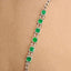 14K GOLD 3.65 CTW NATURAL EMERALD & DIAMOND BRACELET