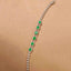 14K GOLD 3.65 CTW NATURAL EMERALD & DIAMOND BRACELET