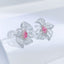14K GOLD 1.56 CTW NATURAL PINK DIAMOND & DIAMOND EARRINGS