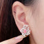 14K GOLD 1.56 CTW NATURAL PINK DIAMOND & DIAMOND EARRINGS