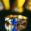 14K GOLD 0.9 CT NATURAL SAPPHIRE & DIAMOND RING