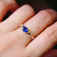 14K GOLD 0.9 CT NATURAL SAPPHIRE & DIAMOND RING