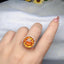 14K GOLD 11 CT NATURAL CITRINE & DIAMOND RING