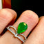 14K GOLD 2 CT NATURAL EMERALD & DIAMOND RING