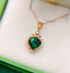 14K GOLD 3.2 CTW NATURAL TOURMALINE & DIAMOND PENDANT( WITHOUT CHAIN )