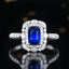 14K GOLD 2.68 CTW NATURAL SAPPHIRE & DIAMOND RING/PENDANT( WITHOUT CHAIN )