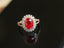 14K GOLD 4.06 CTW VIVID RED NATURAL RUBY & DIAMOND RING