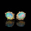 14K GOLD 3.44 CTW NATURAL OPAL & DIAMOND EARRINGS