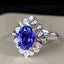 14K GOLD 2.40 CTW NATURAL TANZANITE & DIAMOND RING/PENDANT( WITHOUT CHAIN )