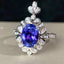 14K GOLD 2.40 CTW NATURAL TANZANITE & DIAMOND RING/PENDANT( WITHOUT CHAIN )