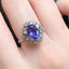 14K GOLD 2.40 CTW NATURAL TANZANITE & DIAMOND RING/PENDANT( WITHOUT CHAIN )