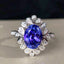 14K GOLD 2.40 CTW NATURAL TANZANITE & DIAMOND RING/PENDANT( WITHOUT CHAIN )