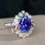 14K GOLD 2.40 CTW NATURAL TANZANITE & DIAMOND RING/PENDANT( WITHOUT CHAIN )