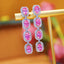 14K GOLD 5.04 CTW NATURAL PADPARADSCHA SAPPHIRE & DIAMOND EARRINGS