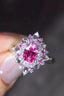 14K GOLD 1.98 CTW NATURAL PADPARADSCHA SAPPHIRE & DIAMOND RING
