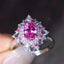 14K GOLD 1.98 CTW NATURAL PADPARADSCHA SAPPHIRE & DIAMOND RING