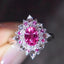 14K GOLD 1.98 CTW NATURAL PADPARADSCHA SAPPHIRE & DIAMOND RING