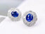 14K GOLD 4.49 CTW NATURAL SAPPHIRE & DIAMOND EARRINGS