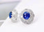 14K GOLD 4.49 CTW NATURAL SAPPHIRE & DIAMOND EARRINGS