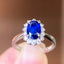 14K GOLD 1.90 CTW NATURAL SAPPHIRE & DIAMOND RING