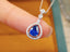 14K GOLD 0.97 CTW NATURAL SAPPHIRE & DIAMOND NECKLACE