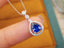 14K GOLD 0.97 CTW NATURAL SAPPHIRE & DIAMOND NECKLACE