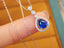 14K GOLD 0.97 CTW NATURAL SAPPHIRE & DIAMOND NECKLACE