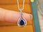 14K GOLD 0.97 CTW NATURAL SAPPHIRE & DIAMOND NECKLACE
