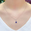 14K GOLD 0.97 CTW NATURAL SAPPHIRE & DIAMOND NECKLACE